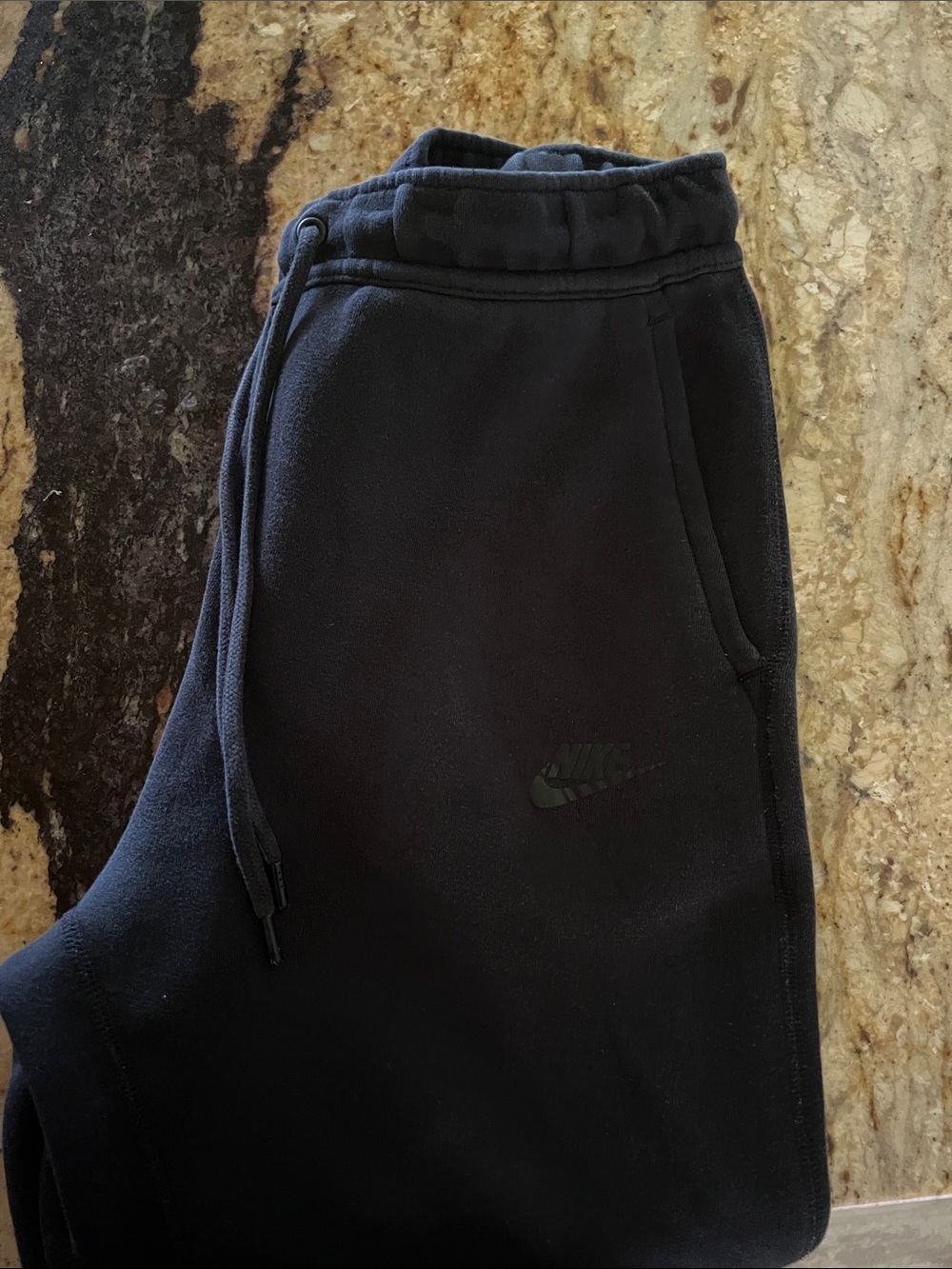 Nike Black Fleece Joggers with Drawstring